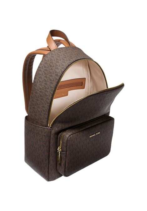 Zaino Tanner medio con stampa logo BRONZO GHIANDA Michael Kors | 30T5GTNB2B252